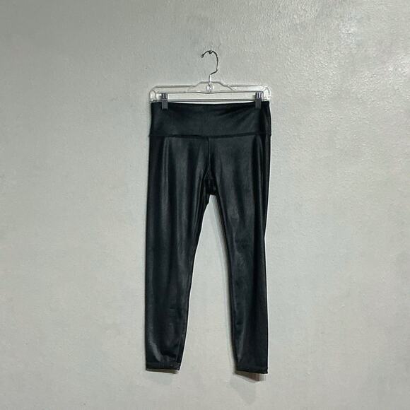 Athleta Black Shimmer High Waist Leggings Sz SP - Picture 2 of 11